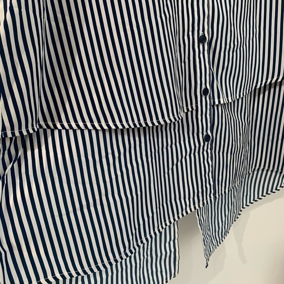 SIMON EXCLUSIF CONTEMPORAINE - stripes top sleeveless size medium - tunic - Picture 2 of 8